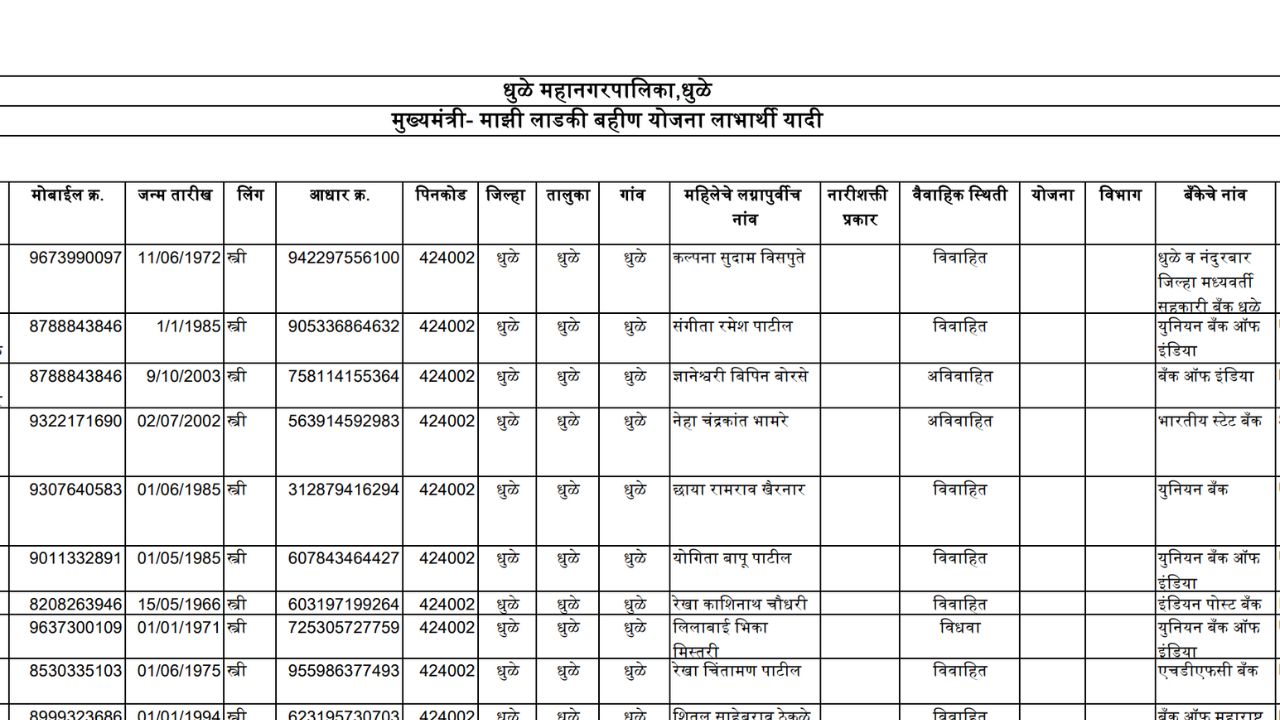 Ladaki Bahin Form